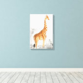 Giraffe Illustratie  Art Print (Insitu (Houten vloer))