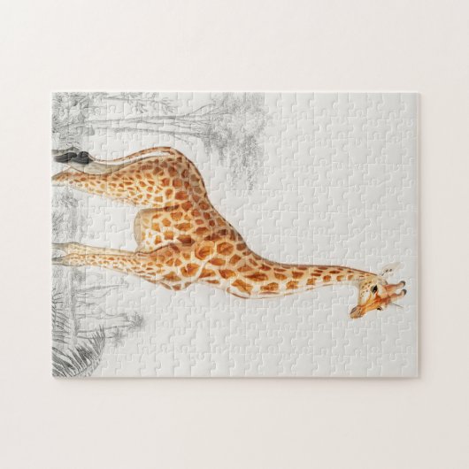 Giraffe Illustratie  Art Print Legpuzzel (Horizontaal)