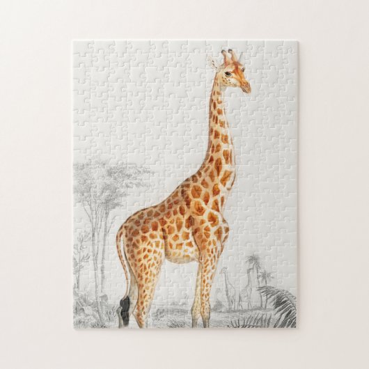 Giraffe Illustratie  Art Print Legpuzzel (Verticaal)