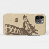  Giraffe Illustratie Gepersonaliseerd Case-Mate iPhone Case (Achterkant (horizontaal))