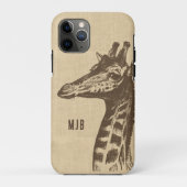 Giraffe Illustratie Gepersonaliseerd Case-Mate iPhone Case (Achterkant)