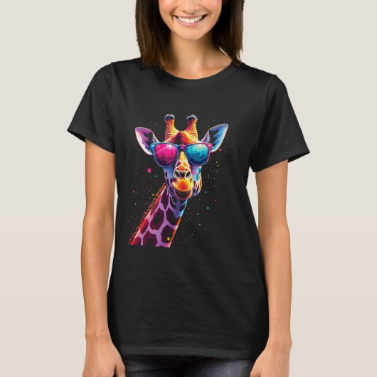 Giraffe-illustratie T-shirt (Voorkant)