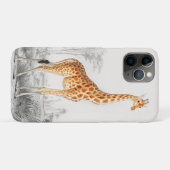 Giraffe Illustratie Vintage Kunstprint Case-Mate iPhone Case (Achterkant (horizontaal))