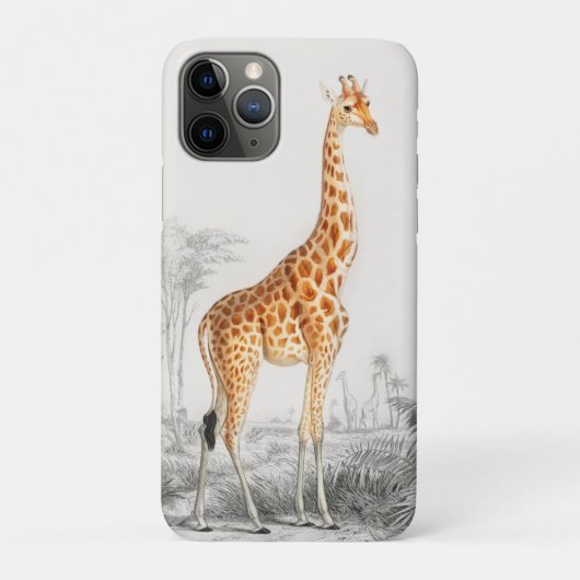 Giraffe Illustratie Vintage Kunstprint Case-Mate iPhone Case (Achterkant)