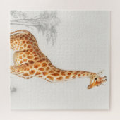 Giraffe Illustratie Vintage Kunstprint Legpuzzel (Horizontaal)