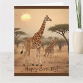 Giraffe in Afrika Kaart (Voorkant)