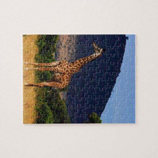 Giraffe in Afrika Legpuzzel (Horizontaal)