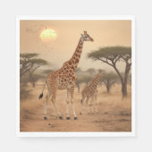Giraffe in Afrika Servet (Voorkant)
