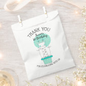 Giraffe in Blue Yellow Hot Air ballon Hartelijk da Bedankzakje (Geknipt)