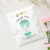 Giraffe in Blue Yellow Hot Air ballon Hartelijk da Bedankzakje (Gezegeld)