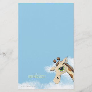 Giraffe in Clouds Note Paper Briefpapier