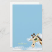 Giraffe in Clouds  Note Paper Briefpapier (Voorkant / Achterkant)