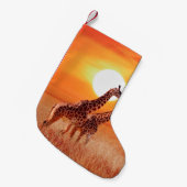 Giraffe in de Afrikaanse savanne tegen de achtergr Kleine Kerstsok (Voorkant (Hangend))
