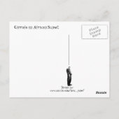 Giraffe in de Afrikaanse Sunset Briefkaart (Achterkant)