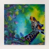 Giraffe in de bomen legpuzzel (Horizontaal)