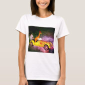 Giraffe in de ruimte Basic T-shirt (Voorkant)