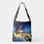 Giraffe in de ruimte Canvas tas (Voorkant)