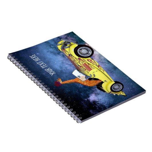 Giraffe in de ruimte Custom Photo Notitieboek (Rechterzijde)