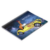 Giraffe in de ruimte Custom Photo Notitieboek (Linkerzijde)