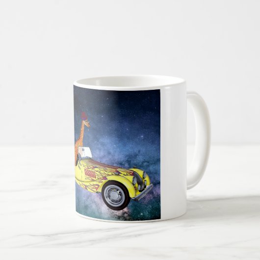 Giraffe in de ruimte koffiemok (Voorkant rechts)