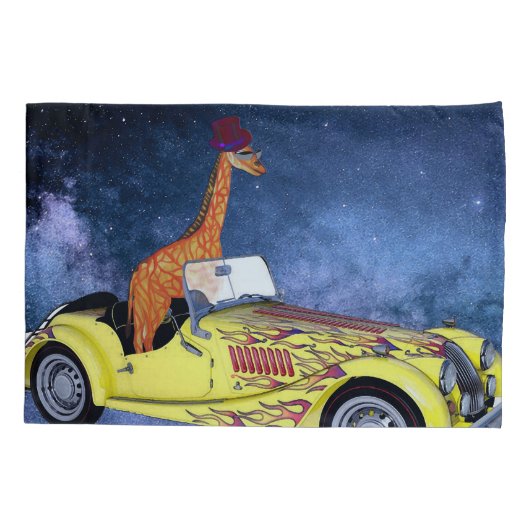 Giraffe in de ruimte Kussensloop (Achterkant)