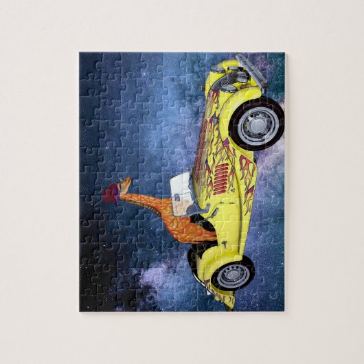 Giraffe in de ruimte Puzzel Legpuzzel (Verticaal)