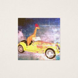 Giraffe in de ruimte Standaardnotities Vierkante Visitekaartjes