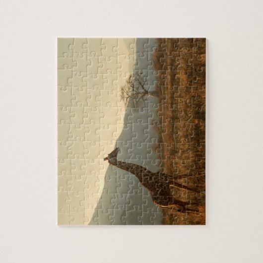 Giraffe in de Savannah Legpuzzel (Verticaal)