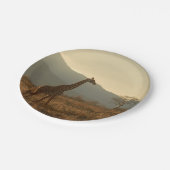 Giraffe in de Savannah Papieren Bordje (Gekanteld)