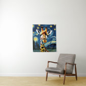 Giraffe in de Sterrennacht Wandkleed (In situ)