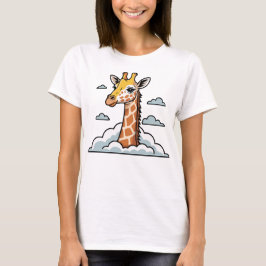 Giraffe in de Wolken Schattig Dier T-shirt