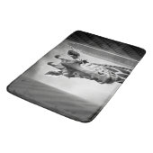 Giraffe in een Cityscape Badmat (Gekanteld)