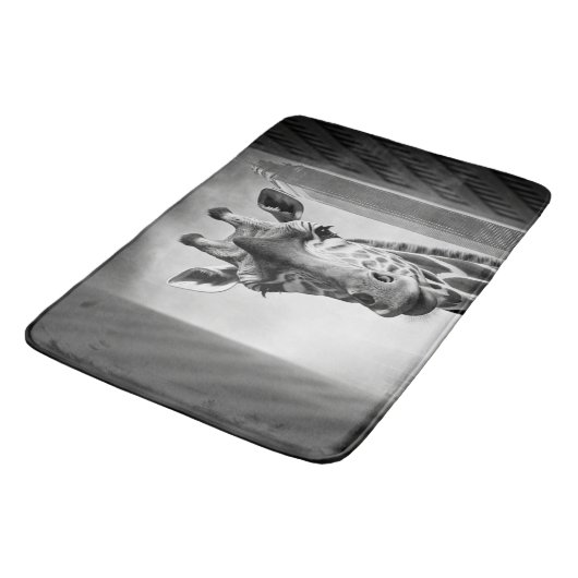 Giraffe in een Cityscape Badmat (Gekanteld)