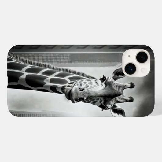 Giraffe in een Cityscape Case-Mate iPhone Case (Achterkant (horizontaal))