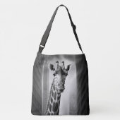 Giraffe in een Cityscape Crossbody Tas (Achterkant)