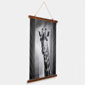 Giraffe in een Cityscape Hangend Wandkleed (Gebogen)