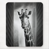 Giraffe in een Cityscape Muismat (Voorkant)