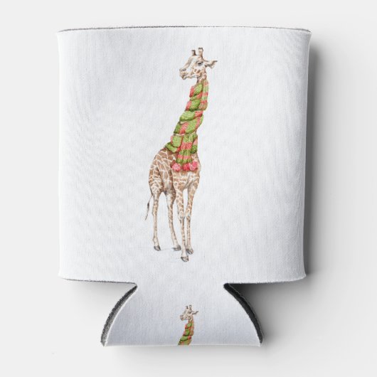 Giraffe in een Scarf Blikjeskoeler (Voorkant)