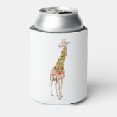Giraffe in een Scarf Blikjeskoeler (Blikje Achterkant)