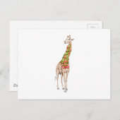 Giraffe in een Scarf Briefkaart (Voorkant / Achterkant)