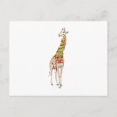 Giraffe in een Scarf Briefkaart (Voorkant)