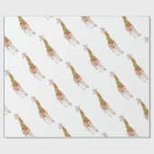 Giraffe in een Scarf Cadeaupapier (Vlak)