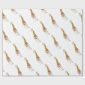 Giraffe in een Scarf Cadeaupapier (Vlak)
