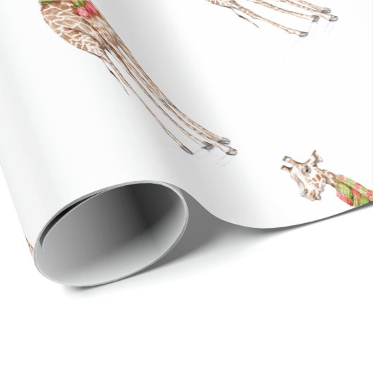 Giraffe in een Scarf Cadeaupapier (Rol Hoek)