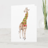 Giraffe in een Scarf Kaart (Voorkant)