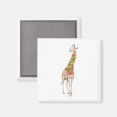 Giraffe in een Scarf Magneet (Voorkant / Achterkant)