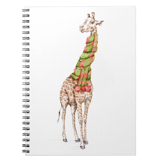 Giraffe in een Scarf Notitieboek (Voorkant)