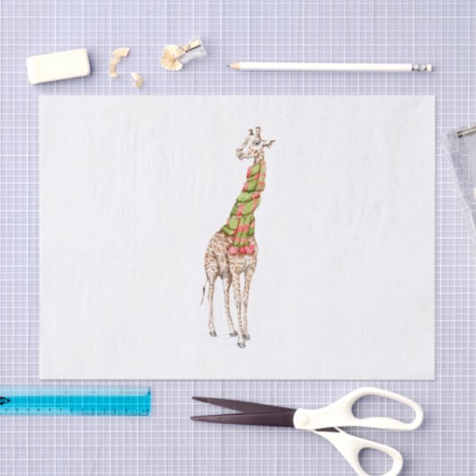 Giraffe in een Scarf Tissuepapier (Craft)
