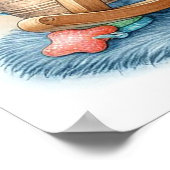 Giraffe in een schommelstoel jongen poster (Hoek)