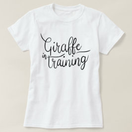 Giraffe in een training T-shirt